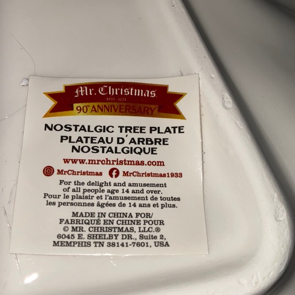 NEW Nostalgic Tree Plate - Mr. Christmas - Picture 3 of 4